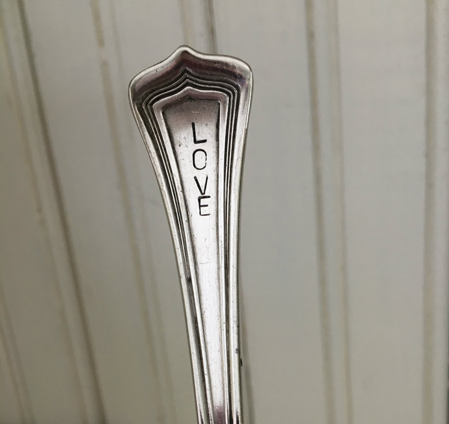 Fork Easel Fork Stand Handstamped LOVE