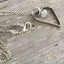 Fork Tine Floating Heart Necklace - #4285