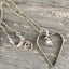 Fork Tine Floating Heart Necklace - #4285