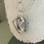 Handmade Fork Tine Heart Necklace with Pewter Photo Frame Accent