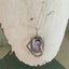 Upcycled Fork Tine Heart Necklace with Pewter Photo Frame Accent