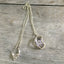 Fork Tine Heart Necklace with Pewter Photo Frame Accent