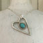 Fork Tine Heart Necklace Shown Hanging - Upcycled Silverware Jewelry