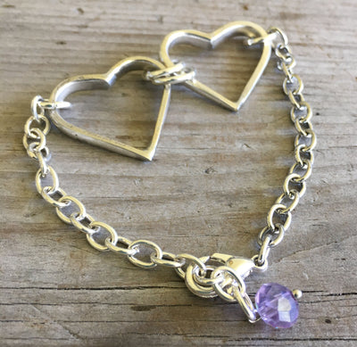 Fork Tine Heart Interdependent Relationship Bracelet