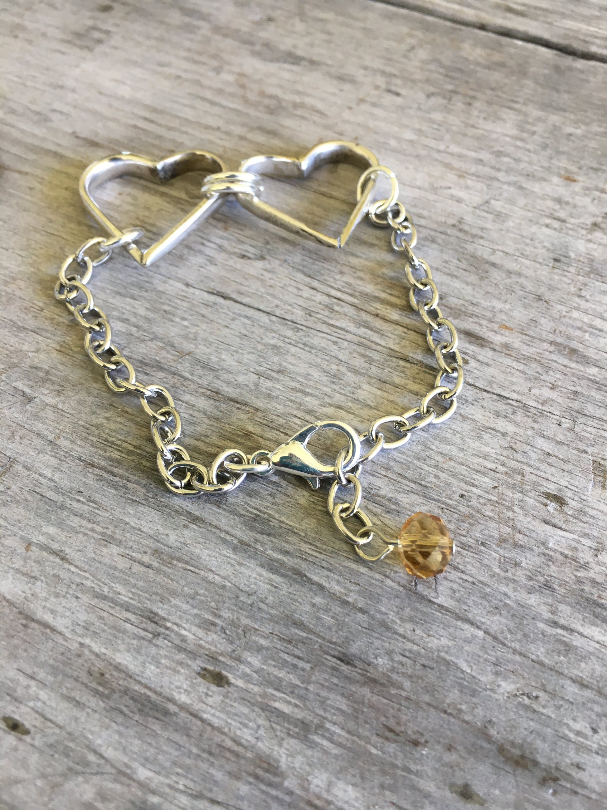 Heart Bracelet made from Upcycled Silverware Fork tines