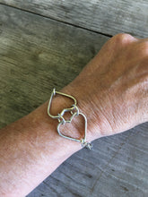 Fork Tine Heart Bracelet Shown on Model Arm