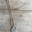 Stamped Spoon Necklace with Owl Charm Reads Here Comes Trouble View of Chain as well