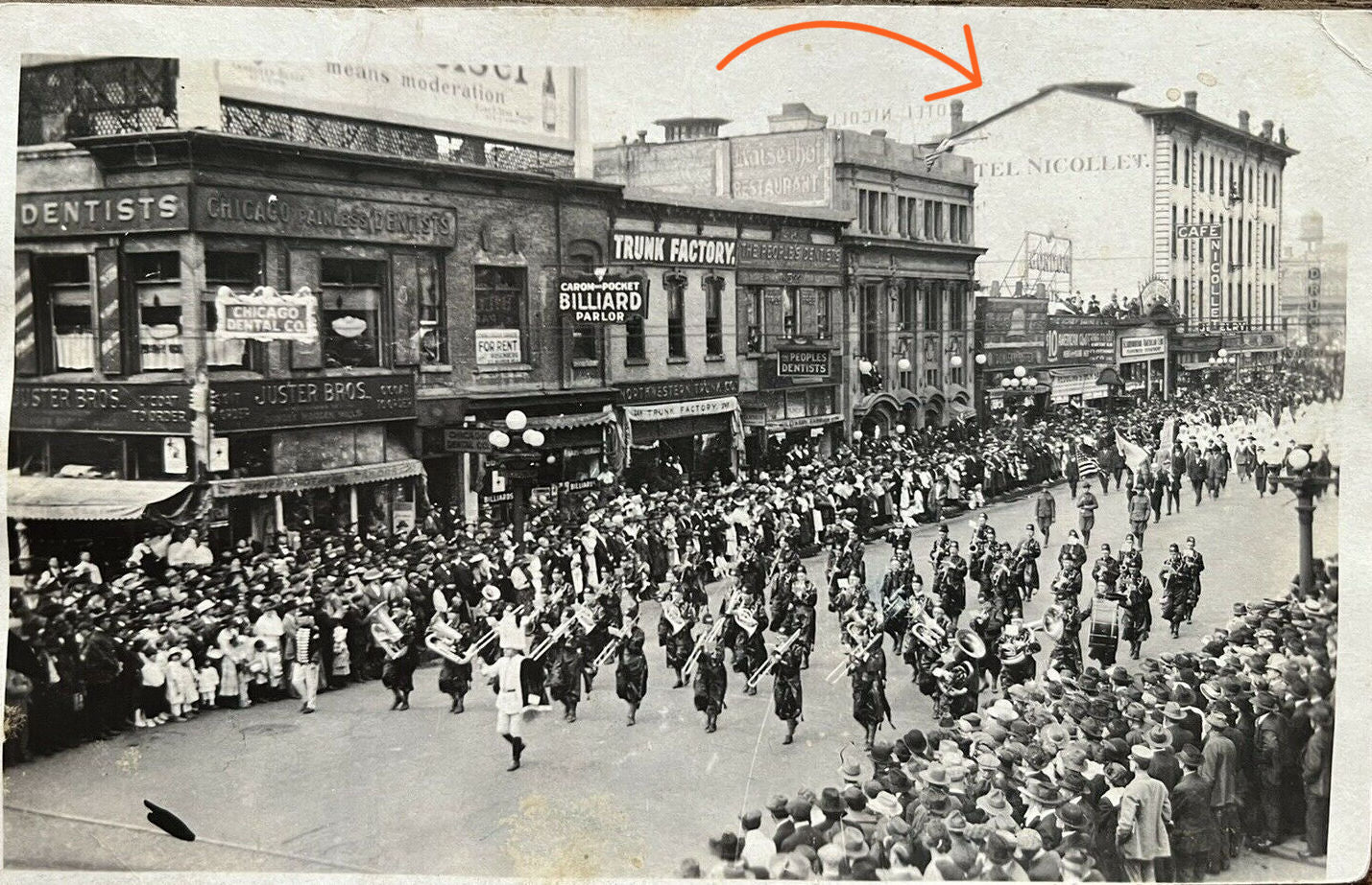 Antique photo showing the Hotel Nicolett proof of it existence