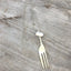 UPcycled Fork Necklace Giraffe Shape with Long Silverplate Chain
