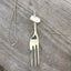 Giraffe Necklace made from upcycled vintage silverplate fork