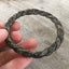 Sterling Silver Victorian Repousse Hollow Bangle Bracelet