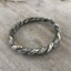 Sterling Silver Victorian Repousse Hollow Bangle Bracelet