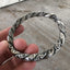 Sterling Silver Victorian Repousse Hollow Bangle Bracelet
