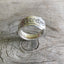 Fortune pattern spoon ring side view - Spoon Ring - handcrafted from upcycled vintage silverware - Laughing Frog Studio