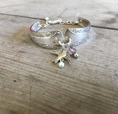 Spoon Jewelry Upcycled Silverware Handle Link Bracelet