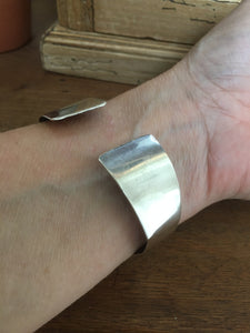 Sterling Silver Napkin Ring Cuff Bracelet - WATROUS - AOK