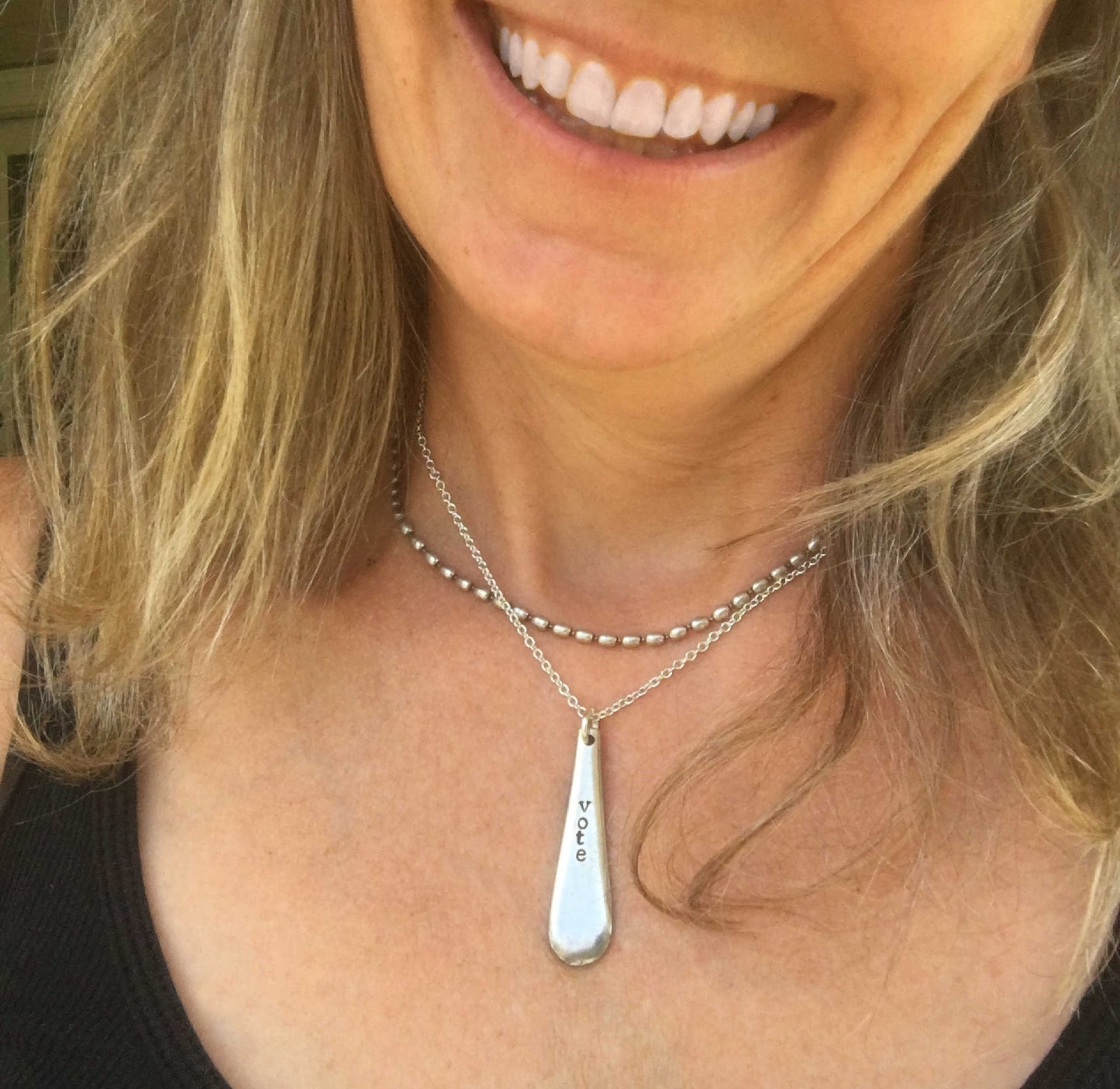 Bar Necklace - VOTE