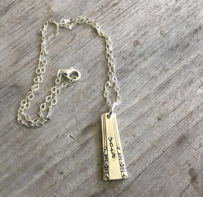 Bar Necklace - VOTE