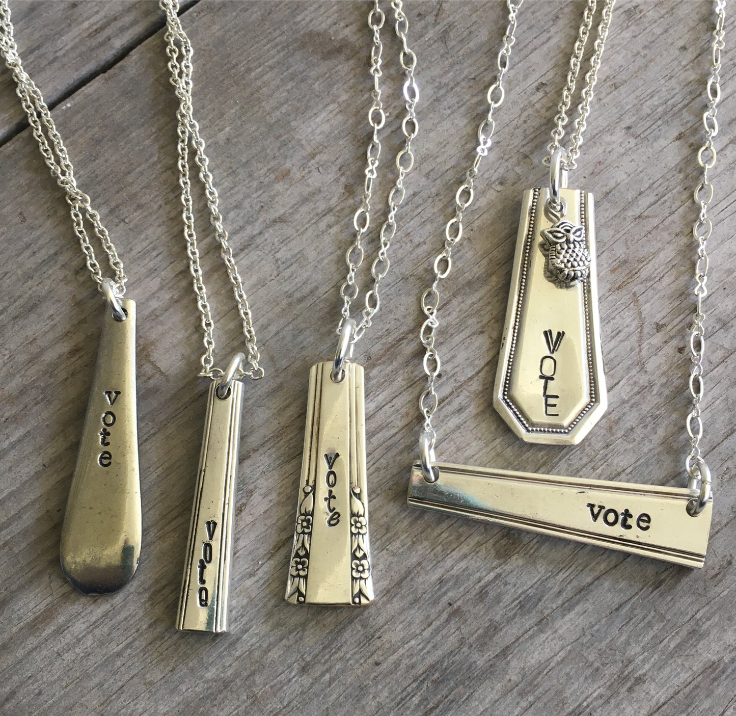 Bar Necklace - VOTE