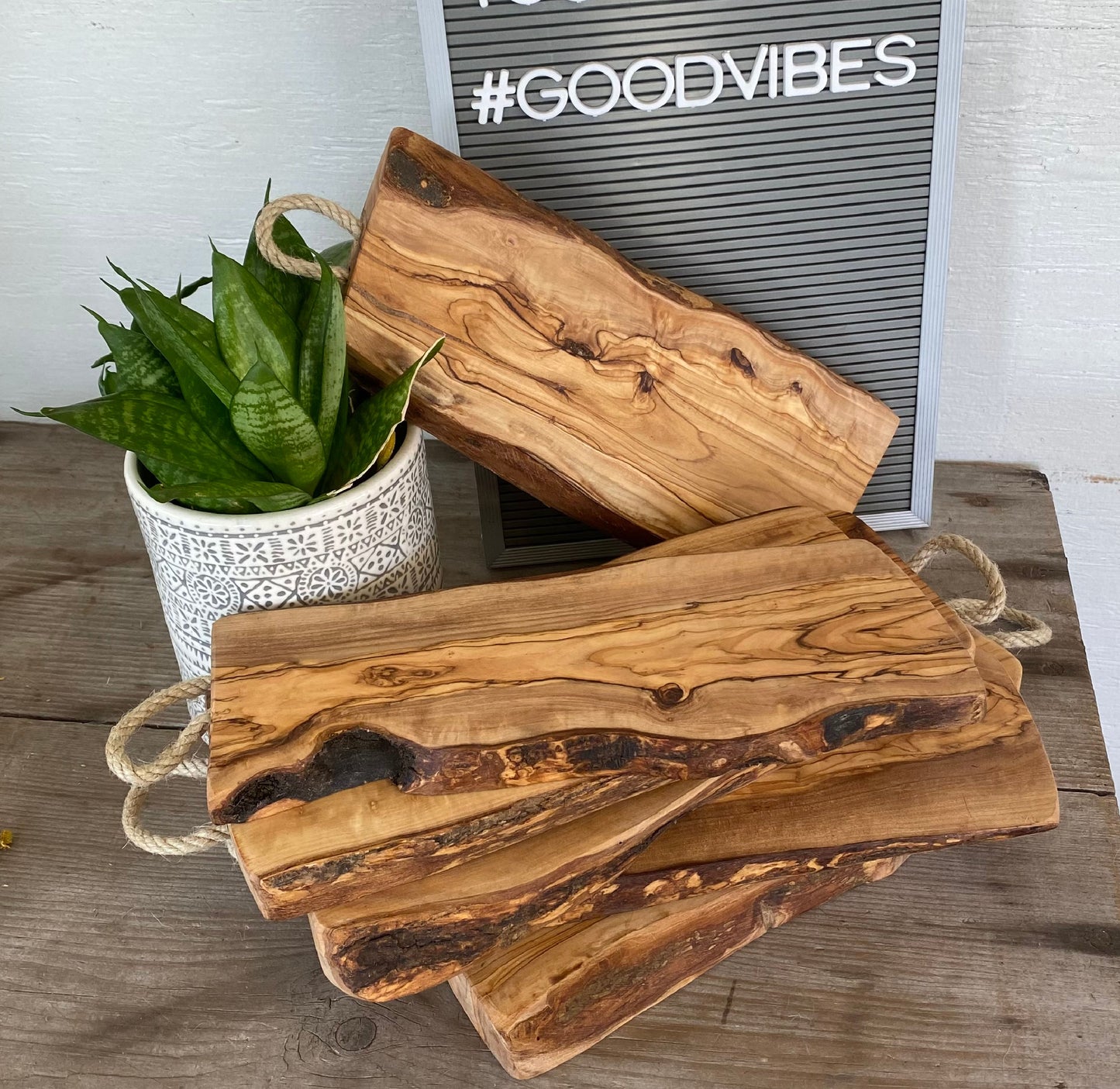 Italian Olivewood Charcuterie Board - #5381