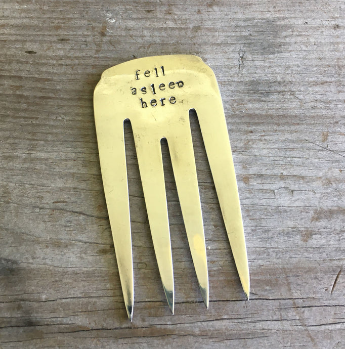 SALE - Fork Bookmark - FELL ASLEEP HERE -  #4271