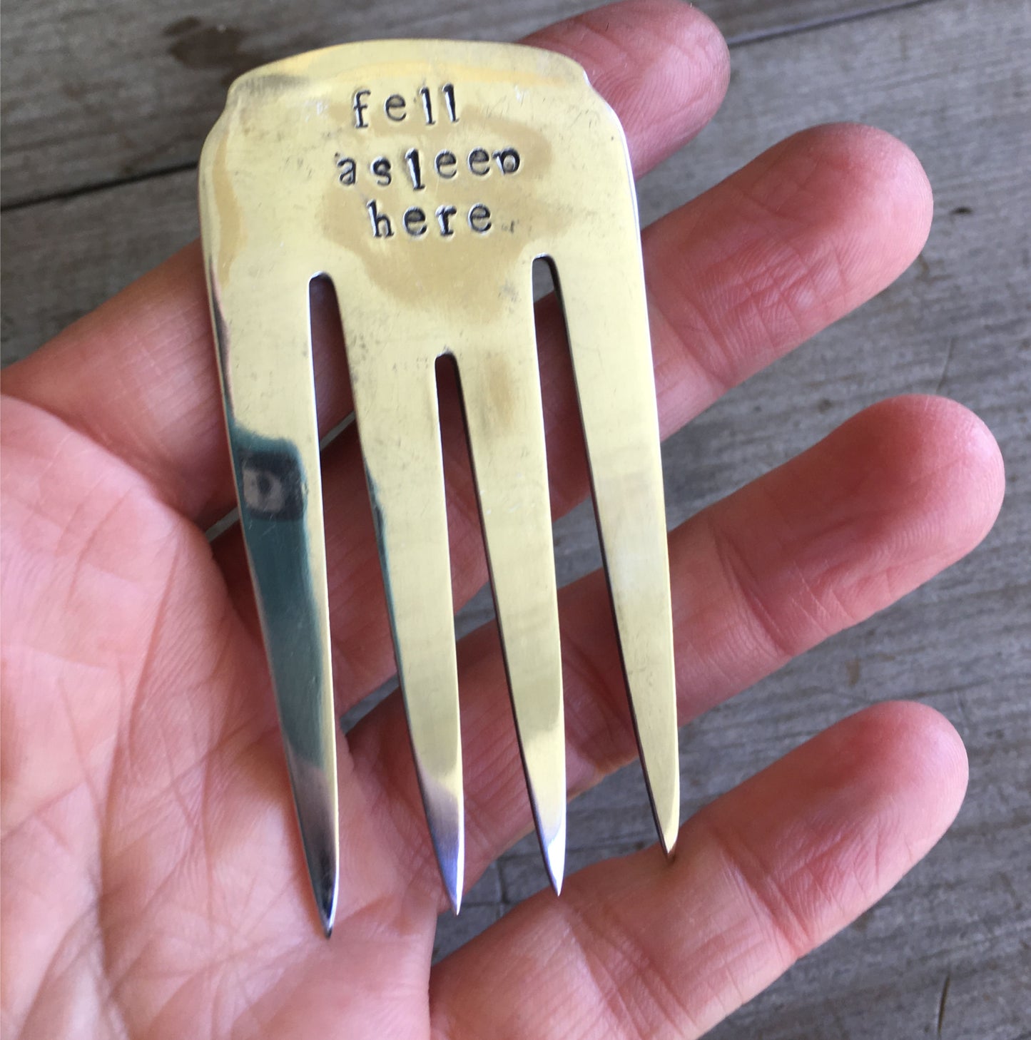 SALE - Fork Bookmark - FELL ASLEEP HERE -  #4271