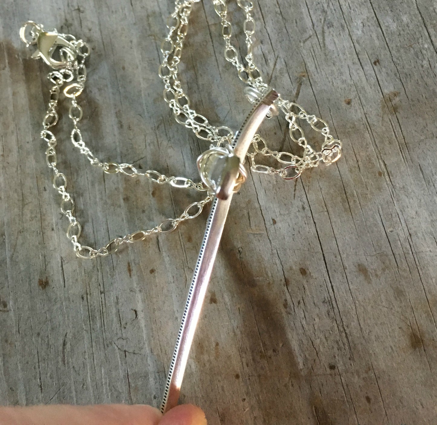 Scrap Cross Necklace - #4131