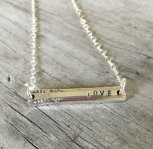 Scrap Bar Silverware Necklace - LOVE - #3996