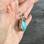 Silverware Necklace from Scrap Piece and Turquoise Colored Stone