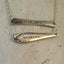 Silverware Necklace Scrap Bar Style Sheraton Hand Stamped Believe 4000 Shown with another scrap bar necklace