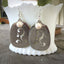 Slotted Sugar Spoon Earrings with Faux Pearl South Seas Silverplate Spoons Shown Hanging from Antique milk glass dish