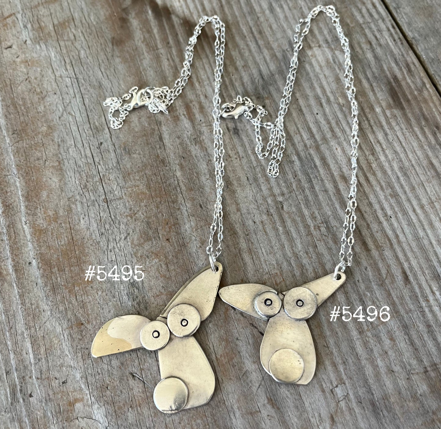 Upcycled spoon dog pendant on chain - unique handmade pet memorial jewelry