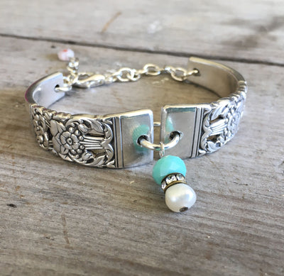 BRIDESMAID BUNDLE Spoon Link Bracelets - Bead Accent