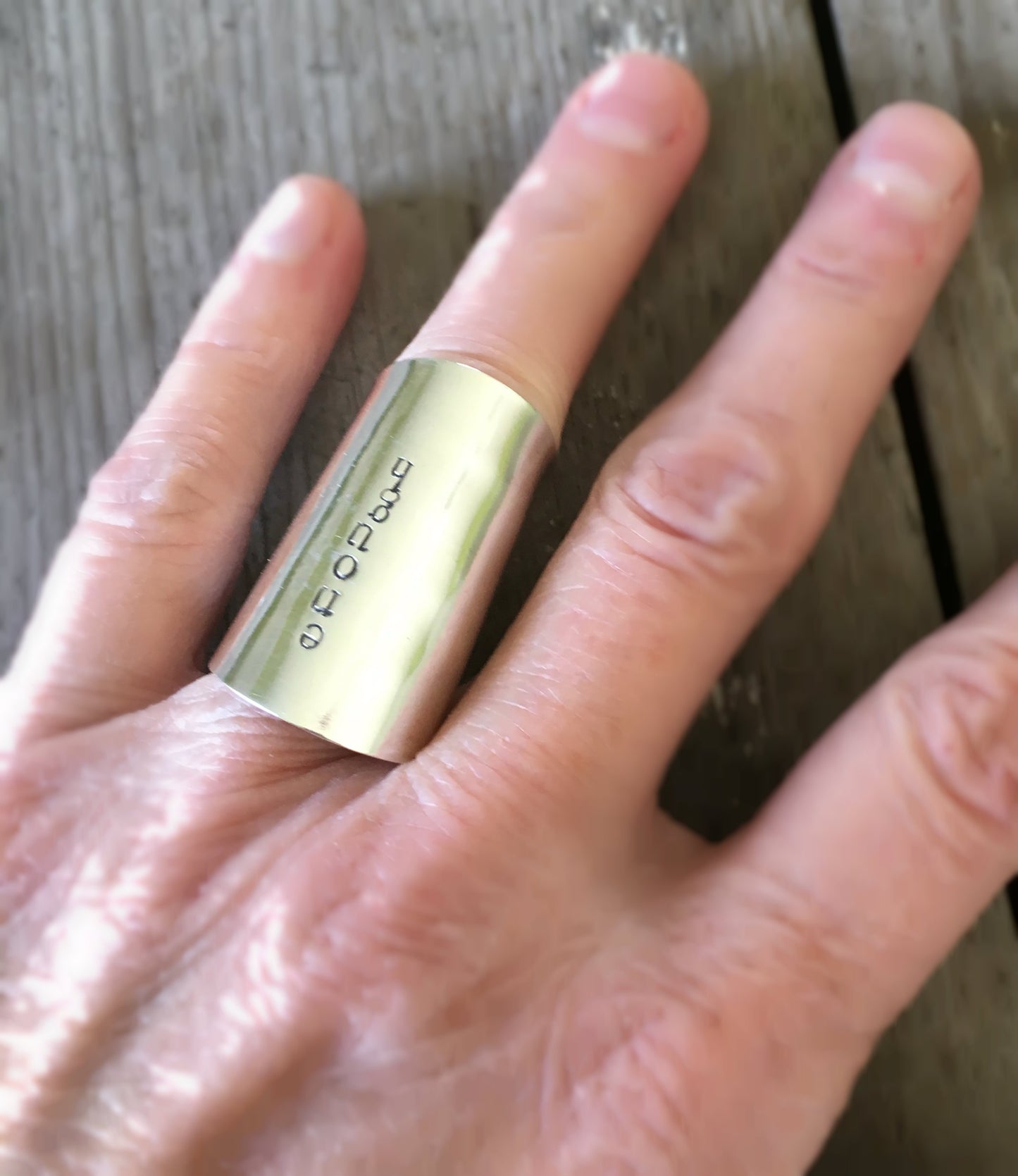 SALE Spoon Ring Cuff - ENOUGH - #4042