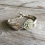 Vintage Spoon Link Bracelet with Rhinestone Button Accent