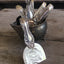 handmade knife from vintage serving spoon