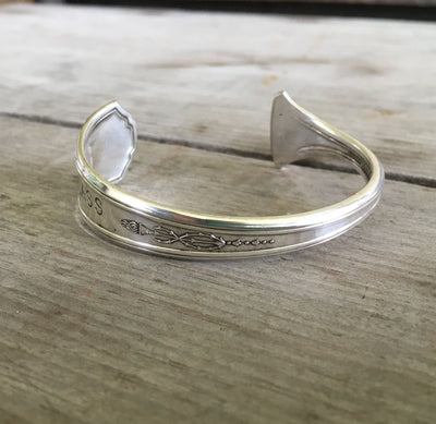 Silverware Jewelry Spoon Cuff Bracelet Handmade Jewelry BADASS Stamping