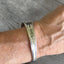 Tudor Plate Queen Bess Spoon Cuff Bracelet Shown on Model