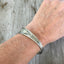 Spoon Cuff Bracelet Hand Stamped AUTHENTIC shown on model arm