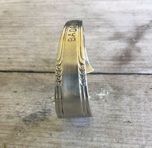 Spoon Cuff Bracelet Stamped Badass Detailed view of design