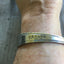 Spoon Cuff Bracelet Stamped Badass Shown on Model View 2