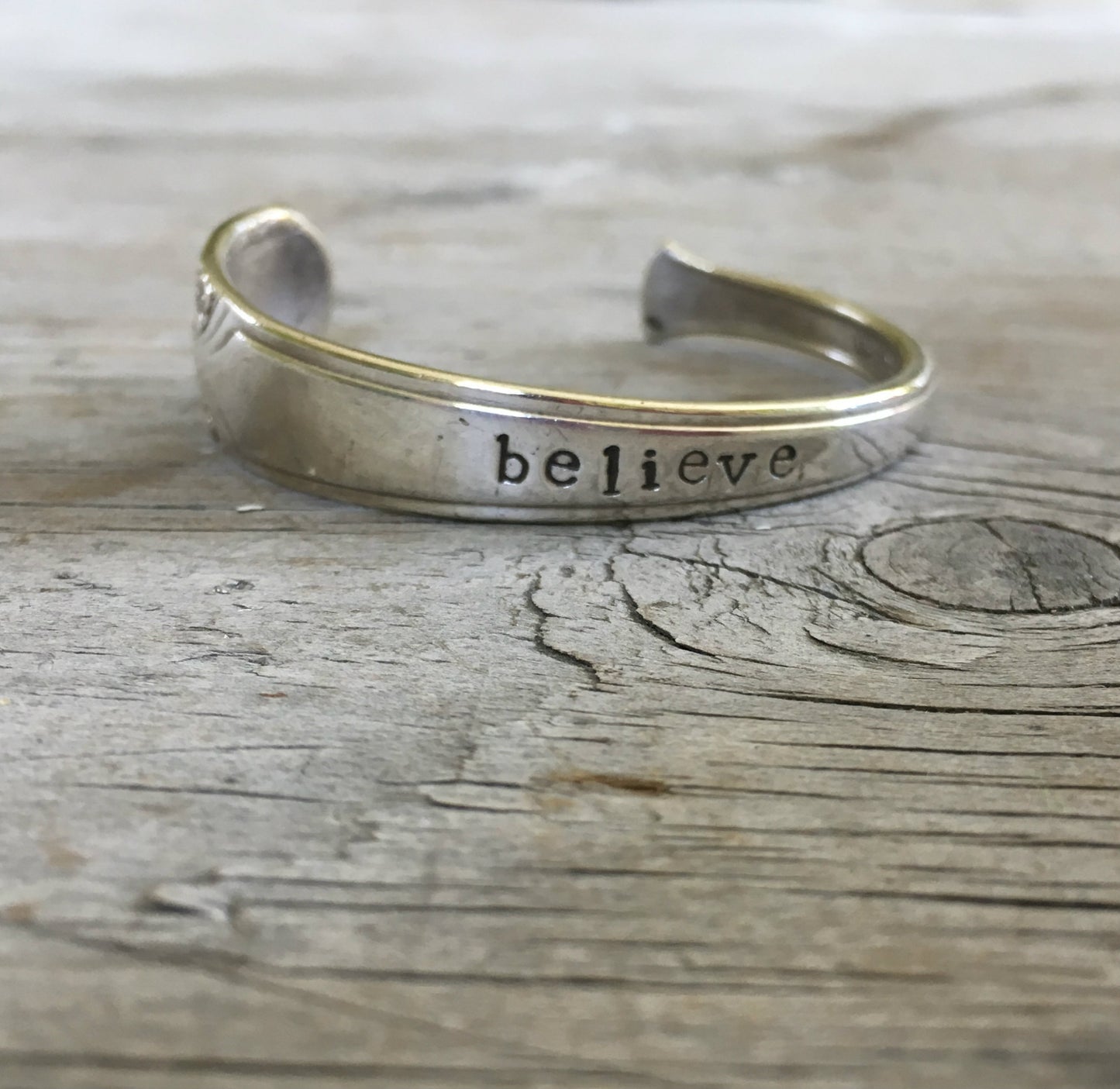Spoon Cuff Bracelet - BELIEVE - TALISMAN - #4048