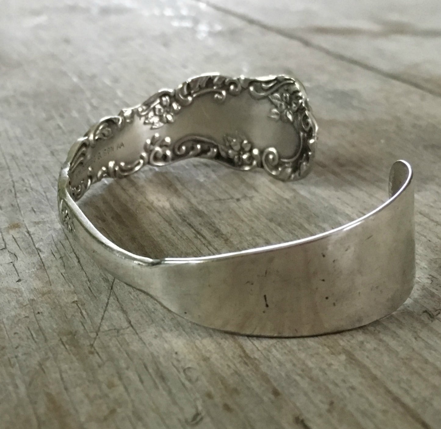 Antique Silverplate Spoon Cuff Bracelet Rogers Cromwell 1800s