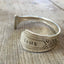 Stamped Spoon Cuff Bracelet FAITH on Fenway Silverplate Spoon Handle