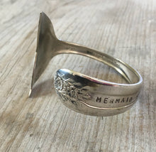 Upcycled Spoon Cuff Bracelet with Mermaid Tail Fin End 