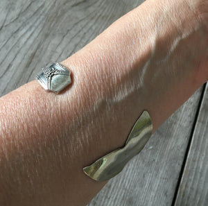 Mermaid Soul Cuff Bracelet shown on model wrist 3776