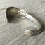 Spoon Cuff Bracelet 1865 Rogers Roman Size Small Inside View Shows Detail on Inside
