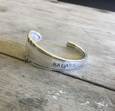 Spoon Cuff Bracelet - BADASS - Roses - #4250