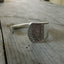 Rogers and Brothers Westminster pattern silverplate spoon cuff bracelet detailed view - handcrafted from upcycled vintage silverware - Laughing Frog Studio