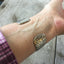 Close up detail of spoon cuff bracelet with flowers